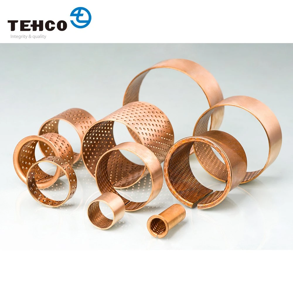 Tehco Bushing Manufacture Customized WB802 Wrapped Cylinder Bush CuSn8P Bronze Bushing FB092 Harden Bronze Bearing