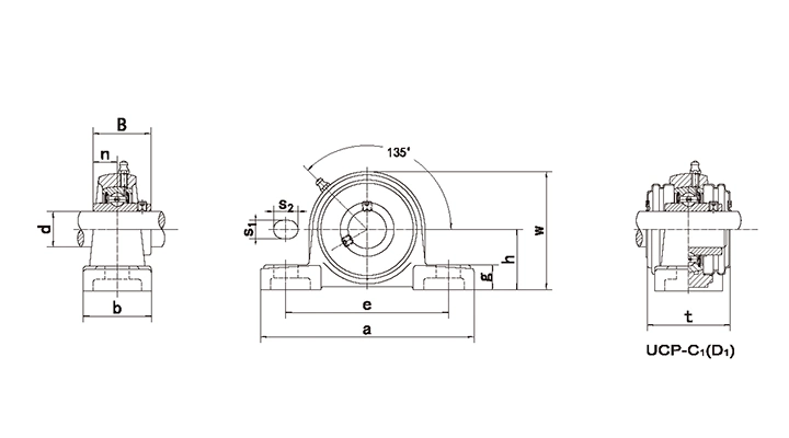 High Flexible Industrial Bearing Plucp216 OEM Plastic Housing Bearing for Agricultural