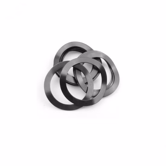 Junta de acero de alta presión personalizada OEM Arandela plana DU hecha de polvo de bronce con base de acero y PTFE negro para máquina de impresión.