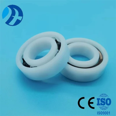 Rodamiento de bolitas de anillo de plástico 6004 Cojinete Sin grasa Resistencia a la corrosión limpia Cojinete no oxidado